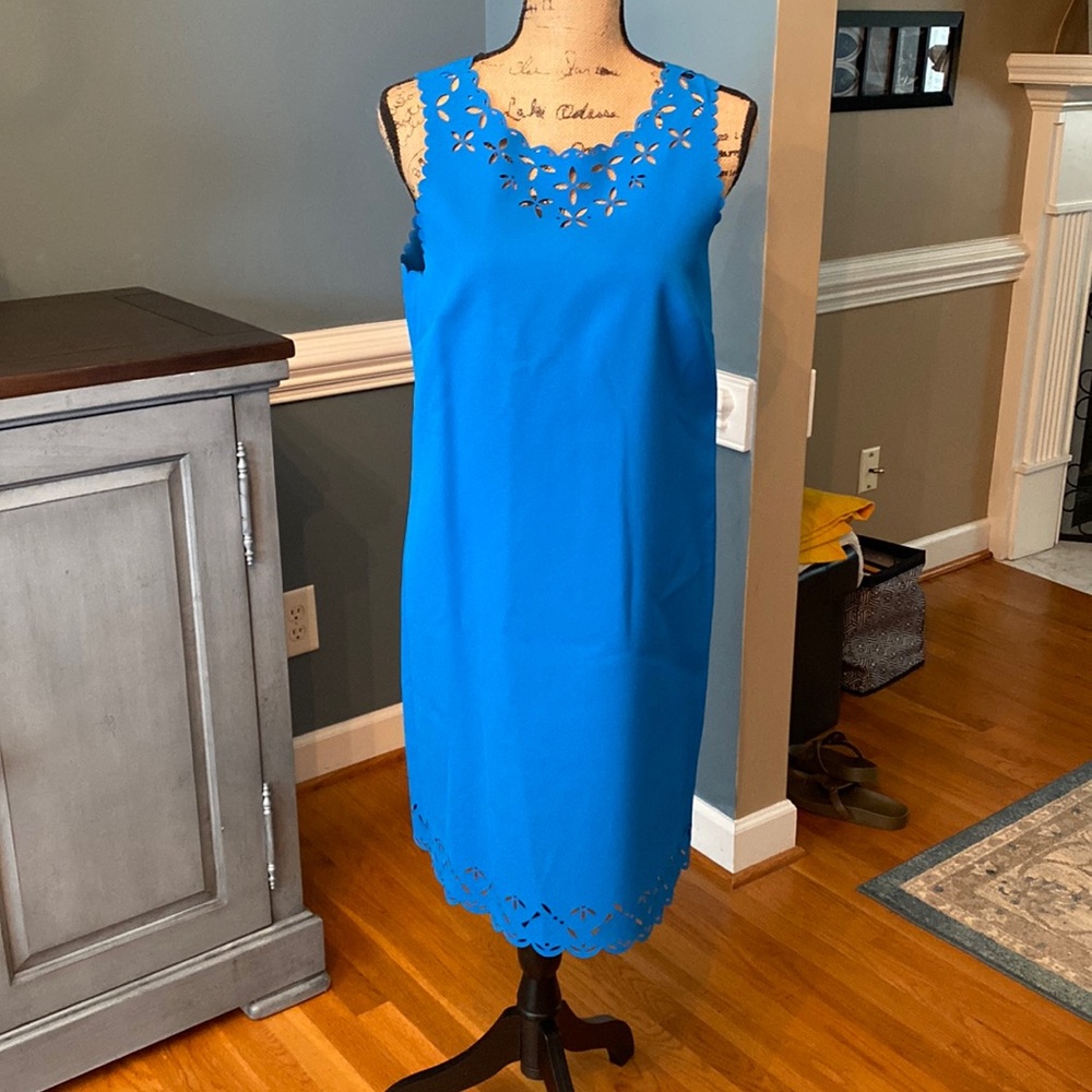 JCrew laser cut sheath dress